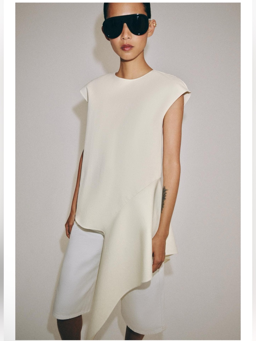 ZARA ZW COLLECTION ASYMMETRIC TOP Size XS - Picture 5 of 13